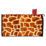 Brown Watercolor Giraffe Pattern Print Mailbox Cover