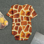 Brown Watercolor Giraffe Pattern Print Men's Bodysuit