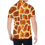 Brown Watercolor Giraffe Pattern Print Men's Shirt