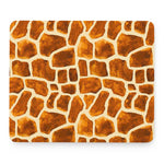Brown Watercolor Giraffe Pattern Print Mouse Pad