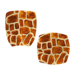 Brown Watercolor Giraffe Pattern Print Office Chair Cover