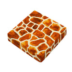 Brown Watercolor Giraffe Pattern Print Outdoor Seat Cushion Cover