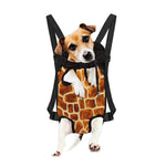 Brown Watercolor Giraffe Pattern Print Pet Carrier Backpack