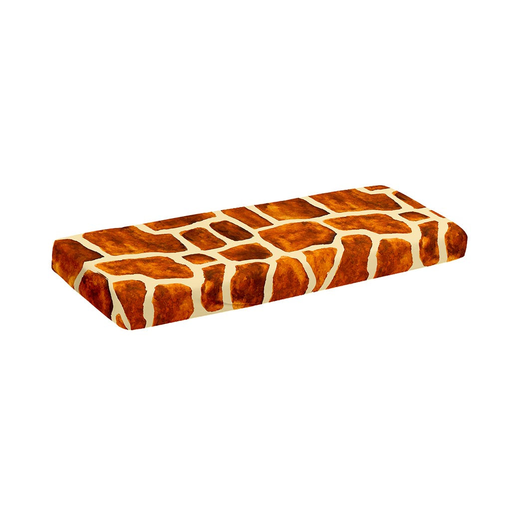 Brown Watercolor Giraffe Pattern Print Piano Keyboard Cover