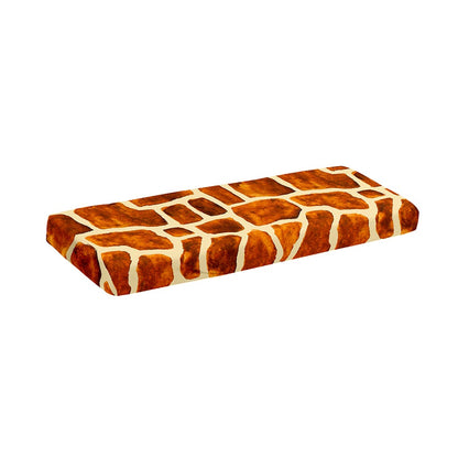 Brown Watercolor Giraffe Pattern Print Piano Keyboard Cover