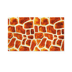 Brown Watercolor Giraffe Pattern Print Polyester Flag