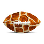 Brown Watercolor Giraffe Pattern Print Rugby Ball