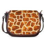 Brown Watercolor Giraffe Pattern Print Saddle Bag