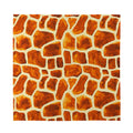 Brown Watercolor Giraffe Pattern Print Silk Bandana