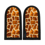 Brown Watercolor Giraffe Pattern Print Skillet Handle Cover