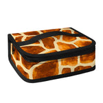 Brown Watercolor Giraffe Pattern Print Small Lunch Bag
