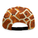 Brown Watercolor Giraffe Pattern Print Snapback Cap