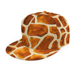 Brown Watercolor Giraffe Pattern Print Snapback Cap