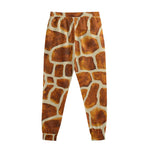 Brown Watercolor Giraffe Pattern Print Sweatpants