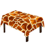 Brown Watercolor Giraffe Pattern Print Tablecloth