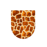 Brown Watercolor Giraffe Pattern Print Toilet Lid Cover
