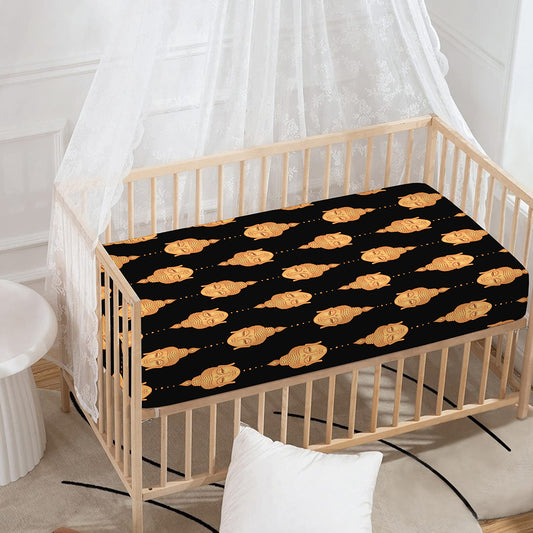 Buddha Pattern Print Baby Crib Sheet
