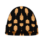 Buddha Pattern Print Beanie