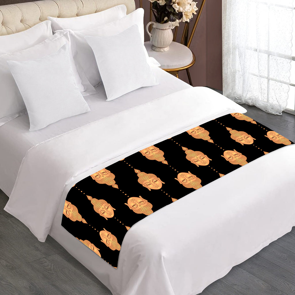 Buddha Pattern Print Bed Runner