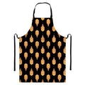 Buddha Pattern Print Bib Apron With Pocket