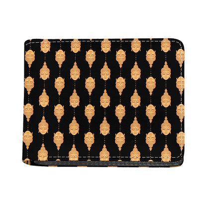 Buddha Pattern Print Bifold Wallet