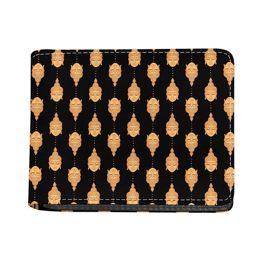 Buddha Pattern Print Bifold Wallet