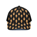 Buddha Pattern Print Black Mesh Trucker Hat
