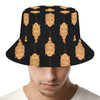 Buddha Pattern Print Bucket Hat