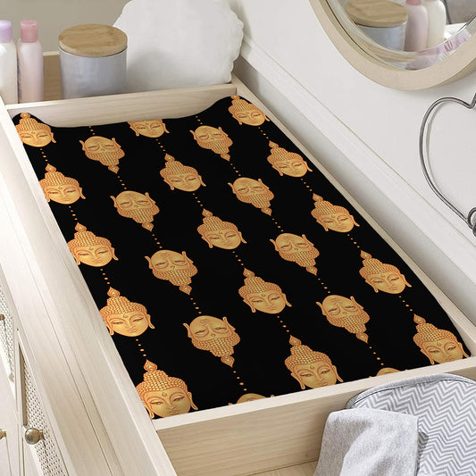 Buddha Pattern Print Changing Pad Cover