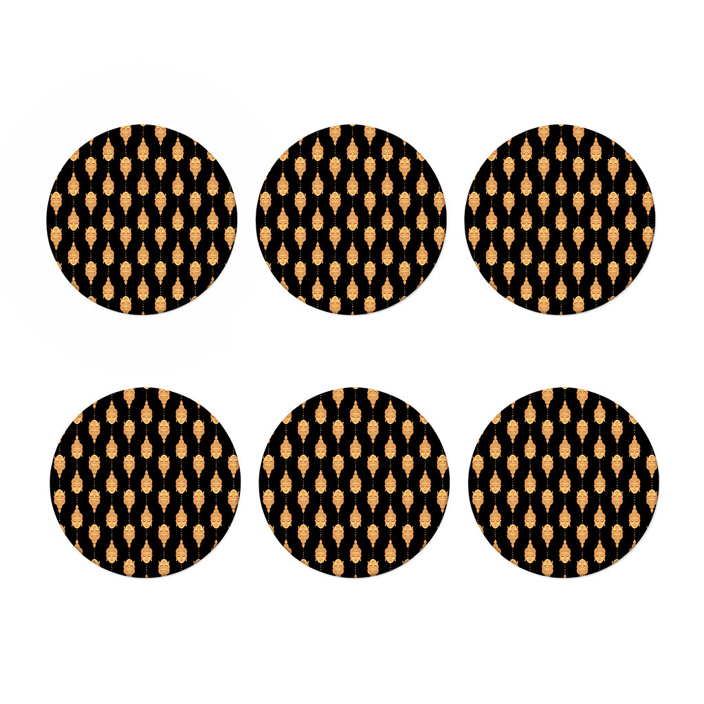 Buddha Pattern Print Coaster Set