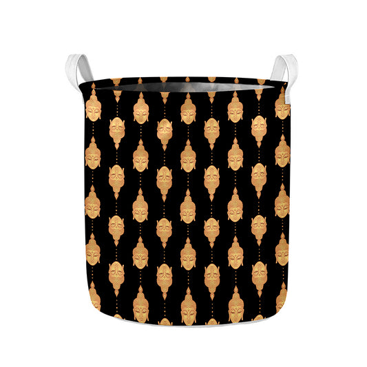 Buddha Pattern Print Collapsible Laundry Basket
