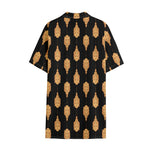 Buddha Pattern Print Cotton Hawaiian Shirt