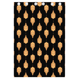 Buddha Pattern Print Curtain