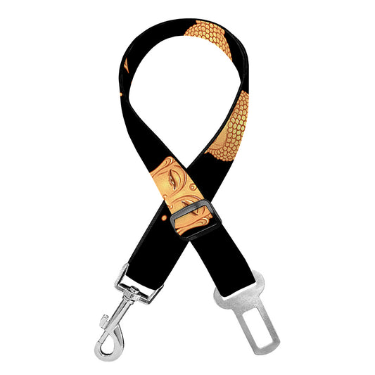 Buddha Pattern Print Dog Seat Belt