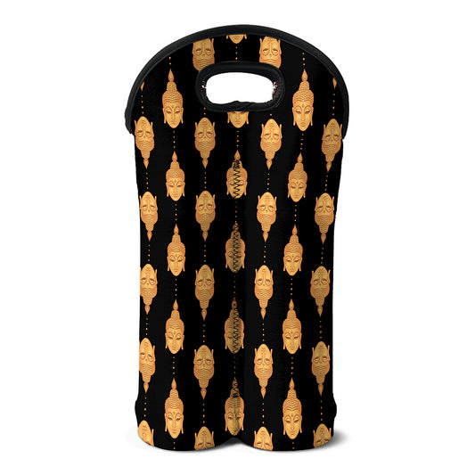 Buddha Pattern Print Double Neoprene Wine Tote