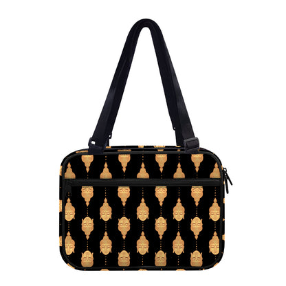 Buddha Pattern Print Double Strap Bible Bag