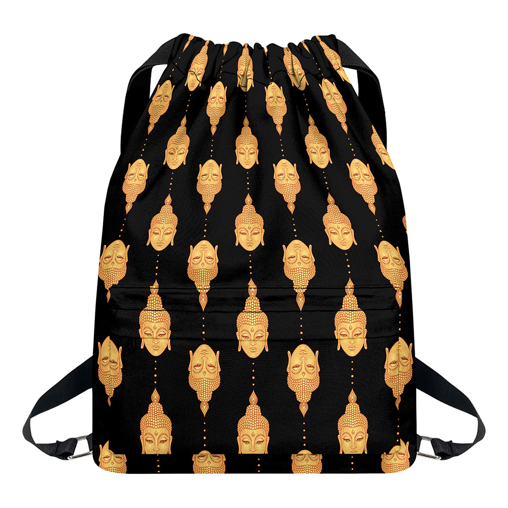 Buddha Pattern Print Drawstring Backpack