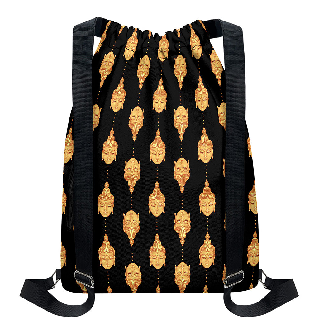 Buddha Pattern Print Drawstring Backpack