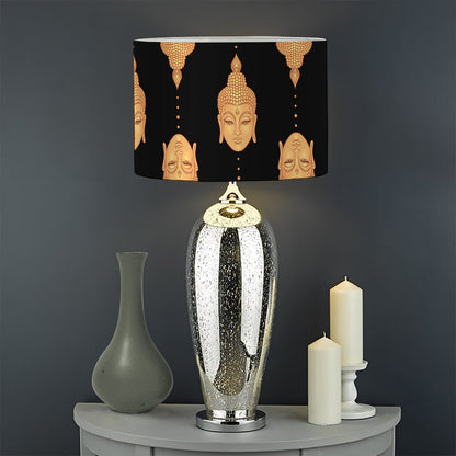 Buddha Pattern Print Drum Lamp Shade