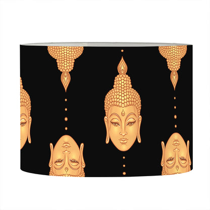 Buddha Pattern Print Drum Lamp Shade
