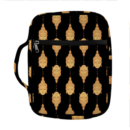 Buddha Pattern Print Front Pocket Bible Bag