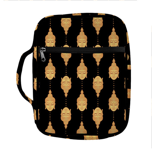 Buddha Pattern Print Front Pocket Bible Bag