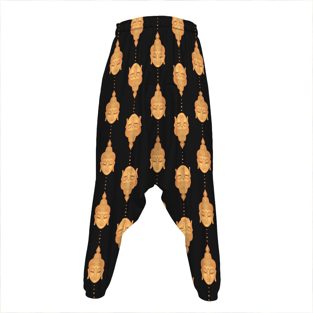 Buddha Pattern Print Hammer Pants