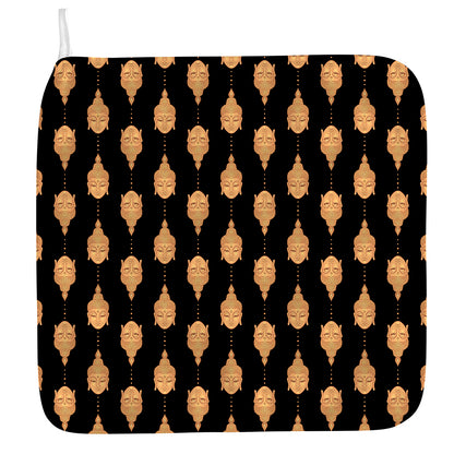 Buddha Pattern Print Hand Towel
