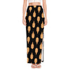 Buddha Pattern Print High Slit Maxi Skirt