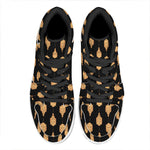 Buddha Pattern Print High Top Leather Sneakers