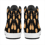 Buddha Pattern Print High Top Leather Sneakers