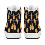 Buddha Pattern Print High Top Leather Sneakers