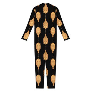 Buddha Pattern Print Jumpsuit