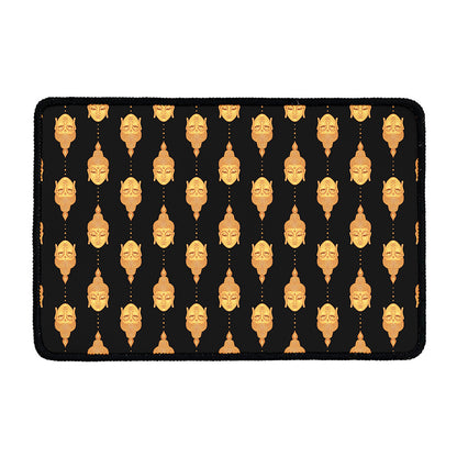 Buddha Pattern Print Kitchen Mat